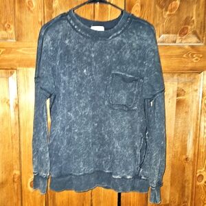Black Acid Wash Sweatshirt